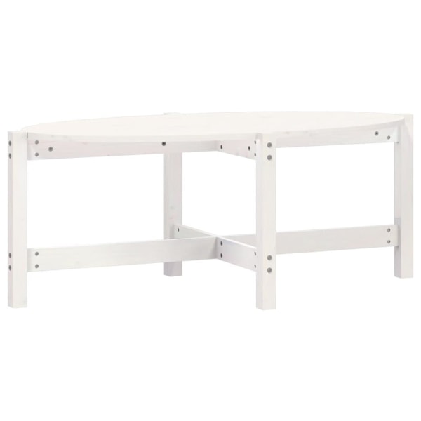 vidaXL Soffbord vit 118x63x45 cm massiv furu Vit