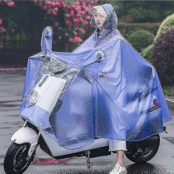 Regnfrakke Transparent Vindtæt Vandtæt Enkelt Dobbelt Til Cykel Og Motorcykel