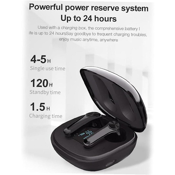 Trådlösa hörlurar, Bluetooth-headset Bluetooth 5.0-headset med mikrofon