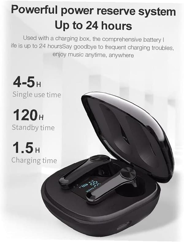 Trådløse øretelefoner, Bluetooth-headset Bluetooth 5.0-headset med mikrofon