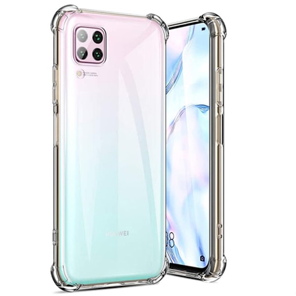 Huawei P40 Lite - Genomtänkt Floveme Silikonskal Rosa/Lila