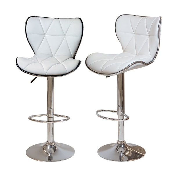 BarPro barstolar vita krom x 2