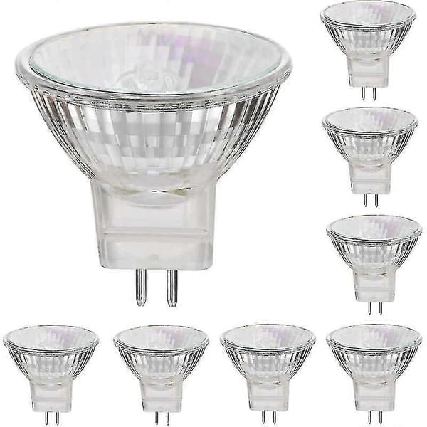 Vinterkampanje, mr11 12v 35w Halogenlamper Gu4 Spot Base 2800k Varmhvit, Dimbar, Pakke med 8