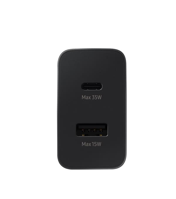 Samsung 35W PD Strømadapter Duo (USB-C, USB-A) Vægoplader bulk -Sort