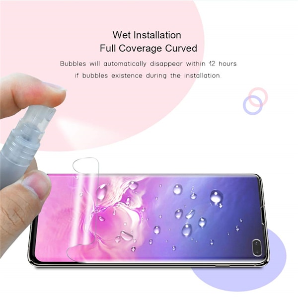 Samsung Galaxy S10 Plus - Fram&Back Skärmskydd (HuTech) Transparent/Genomskinlig