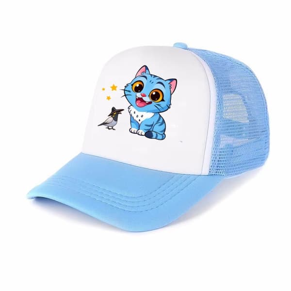Tecknatryckt Mesh Baseballkeps, Stil 15
