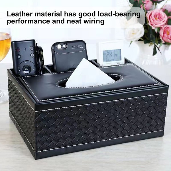 Elegant Tissue Box Cover Rektangulär Design, Högkvalitativt PU-läder Multifunktionell Hållare Med Enkel Åtkomst För Badrum, Sovrum, Vardagsrum