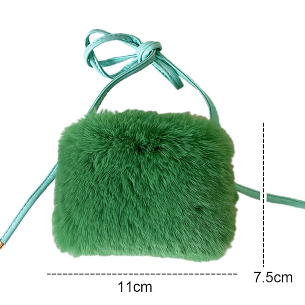 Barn Flickor Fluffig Crossbody Väska Fuzzy Väska Plysch Väska