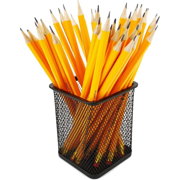 Firkantet metalpenholder - Metalterningpenholder - Sort net Mult