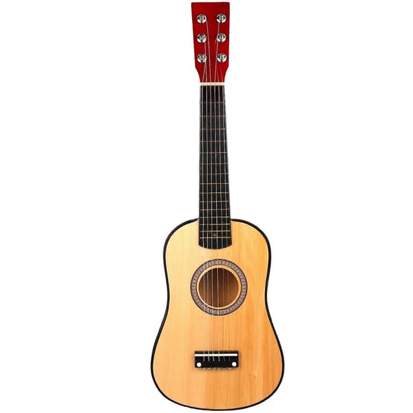 23 tums folklig akustisk gitarr Nybörjarmusikinstrument 6-strängad gitarr (träfärg)