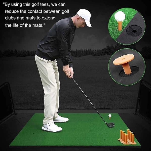20 stk. Golf Rubber Tees, slitesterke og stabile Rubber Tees, perfekt for golfslagmatter