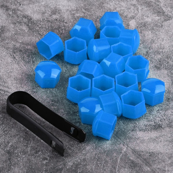 Hjulmutterskydd, Högkvalitativ Plast Reptålig Dammtät Ersättning för Universell Dekoration, Exteriörskydd Stöldskyddslock 21mm,