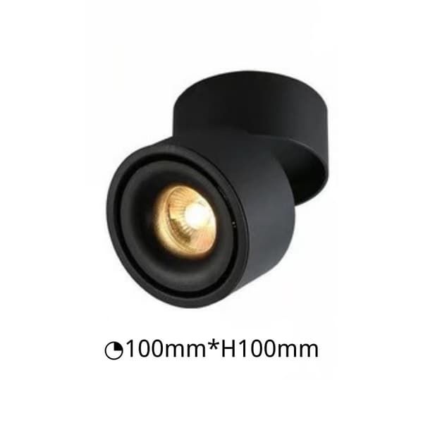 12 W LED takspotlight, overflatemontering, justerbar aksent
