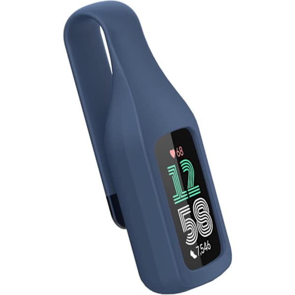 BLIKEJIN Clip Holder Tilbehør til Fitbit Charge 6 Erstatningsarmbånd Sort Midnight Blue