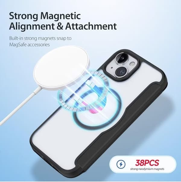 iPhone 13 - MagSafe Cover RFID Beskyttet Sort Sort