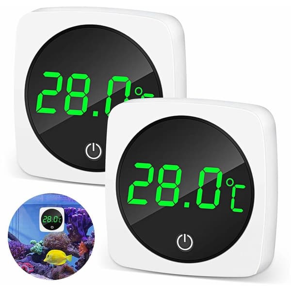 2 stk. elektroniske akvarietermometre Mini LED Digital Termometer