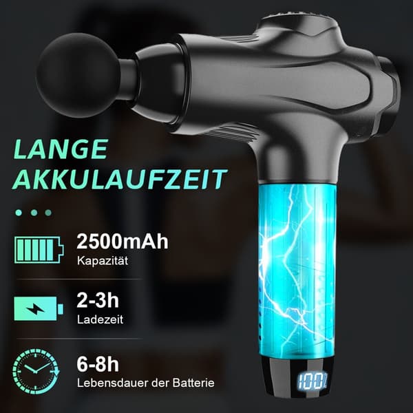 Hierontapistooli 12 hierontapäätä Syväkudoshierontalaite