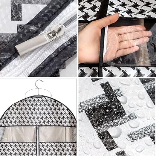 3-pack Svarta Klädfodral (3L 60x120cm) Långtidsförvaring av Jacka