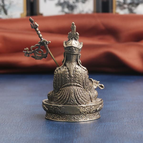 Messing Buddha-statuepynt Tibetansk Guru Padmasambhava Buddha