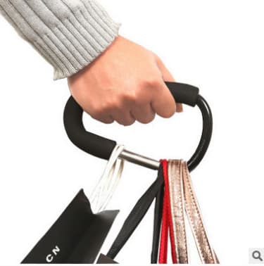 Multifunktionell karbinhake, slitstark kraftig karbinhake för shoppingväskor, vandring, klättring och barnvagn, mjuk svampklämma säkerställer