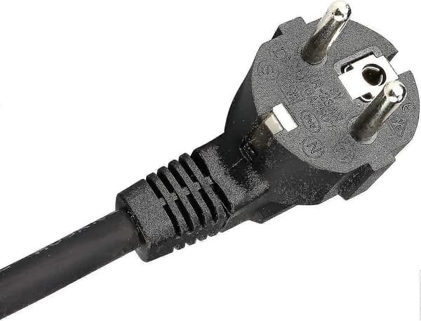 Strømkabel, 3-benet AC-strømkabel 1,5 m / 4,92 ft, 10 A 18 awgx3c, til bærbar computer, pc-skærme, scannere, tv, printer