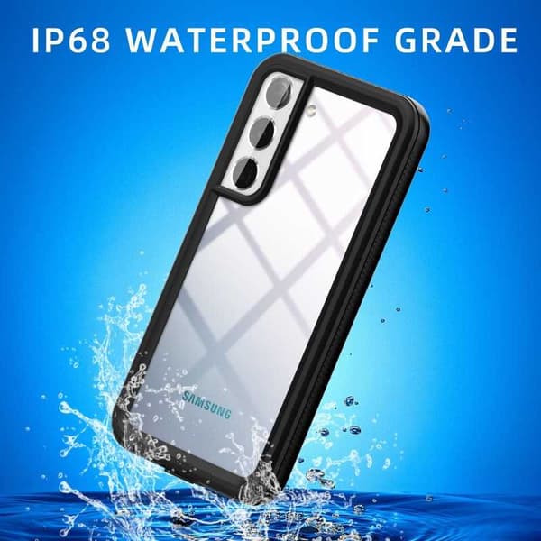 Samsung S22 Plus täysin peittävä vedenpitävä premium-kuori - 2m läpinäkyvä