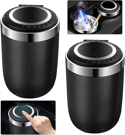 Bilaskebeger med LED-lys, 1 STK Avtakbart Lighter Bilaskebeger,