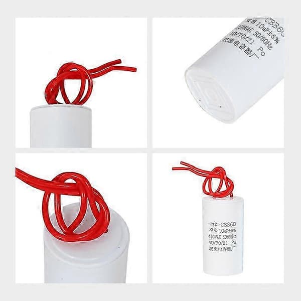 25UF CBB60 AC 450V Lille Volumen Kondensator Dobbelt Ledning Vaskemaskine Motor