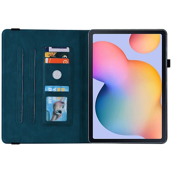 Fjärilsblomma Stativ Kortplats Omslag för Samsung Galaxy Tab S6 Lite (2020)/(2022)/(2024)