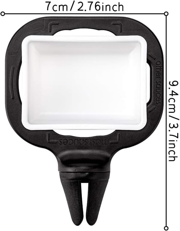 2 deler svart sausholder dyppesett mini ketchup dyppekopper