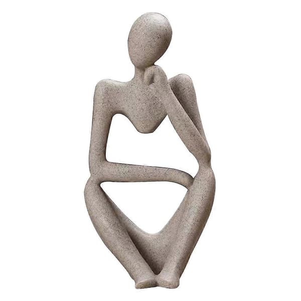Skrivebords Tenker Statue Dekorativ Abstrakt Karakterdekor for Hjemmekontor