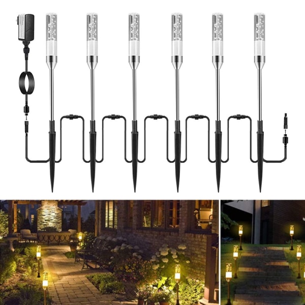 Trädgårdslampa 6 Greenclick trädgårdsbelysning med markspets LED