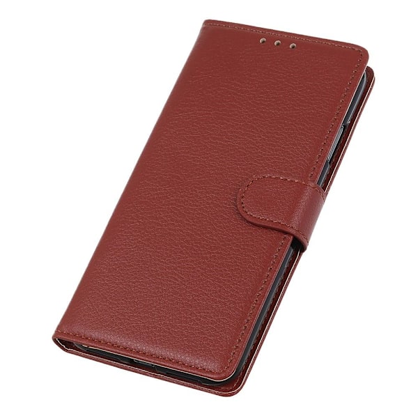 Samsung Galaxy A20e - Plånboksfodral Litchi - Brun Brown Brun