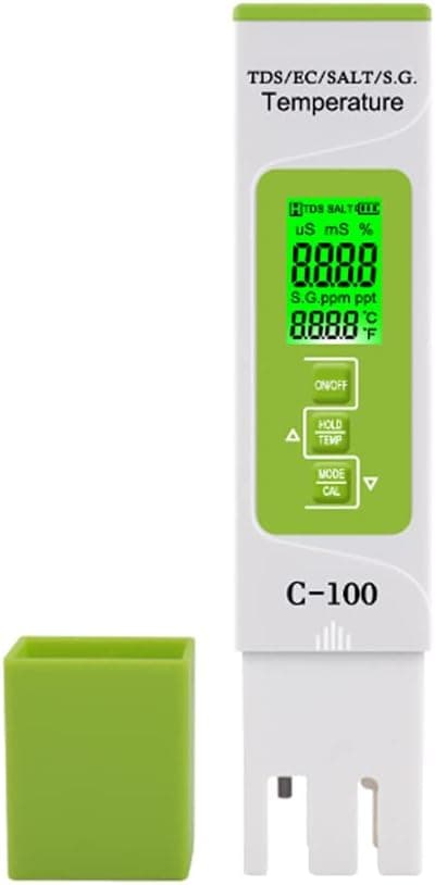5-i-1 Digital Vattenkvalitetstestare - Testar TDS/EC/Salinitet/SG/Temp