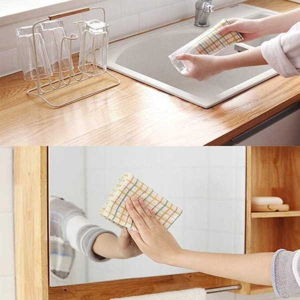 Absorberande Återanvändbara Pappershanddukar, Snabbtorkande Nonstick Fiber Rengöringsduk för Köksmaskiner, Multifunktionella Torktrasor Luktfria, Spara Pengar