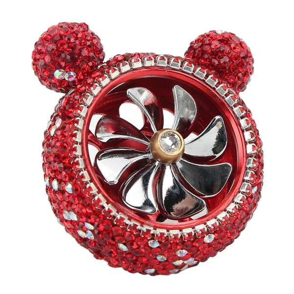 Bilventilasjon Duftdekorasjon Glitrende Rhinestones Søt Form Interiør Bilpynt Rød
