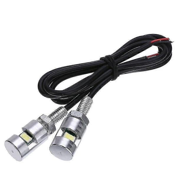2X Krom 5630 Motorcykel Skrue Bolt Lampe Bil Universal Nummerpladelys 12V