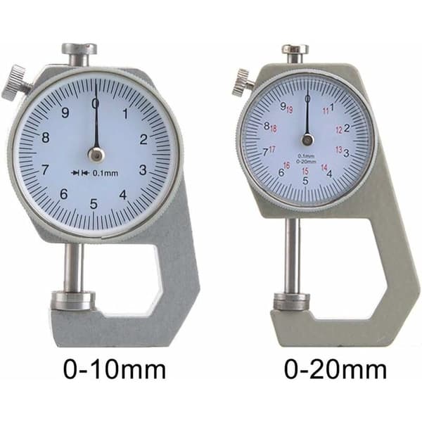 Digital tjockleksmätare, rund urtavla, 0,01 mm, noggrannhet för papper