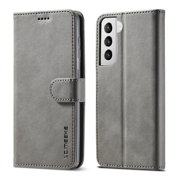 Samsung Galaxy S21 - LC.IMEEKE Plånboksfodral - Grå Grey Grå