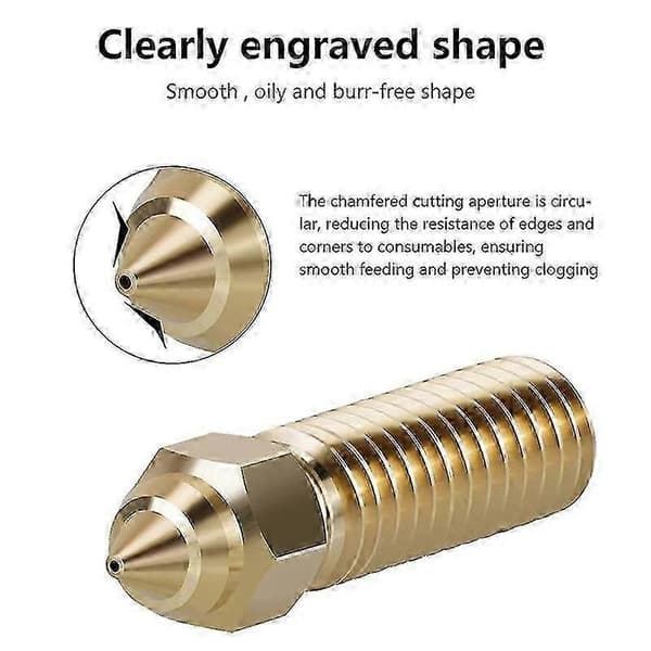 10 stk. K1 Messing Dyser Kit, 3d Printer 10 stk. Højhastigheds 0,4 mm Dyser Kit Til K1, K1 Max