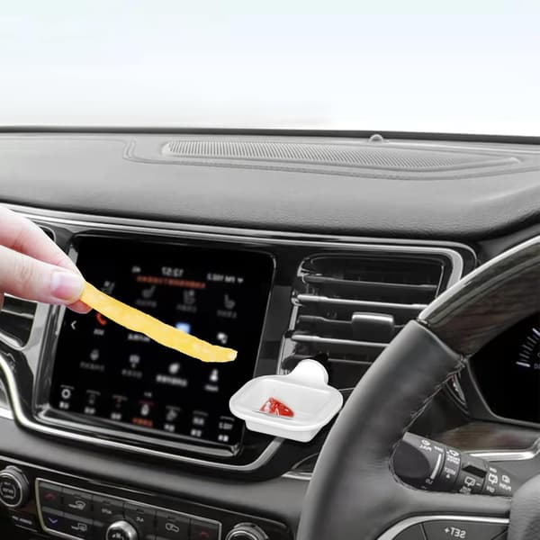 2 stycken Vita Såsbehållare Dippset Mini Ketchup Dippskålar