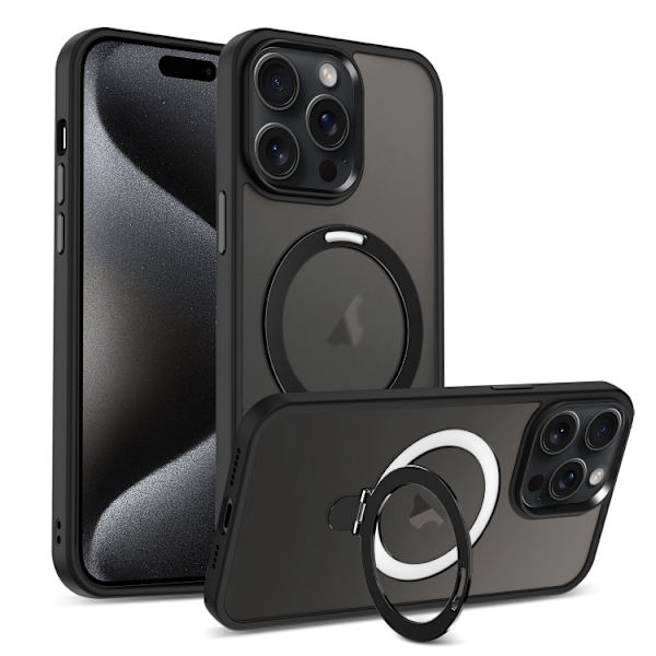iPhone 16 Pro Max - Magsafe Cover Stødsikkert Mat Sort Sort