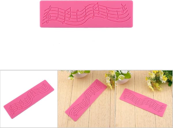 Multi musiknode blonde silikoneform fondant måtte kageudsmykning T