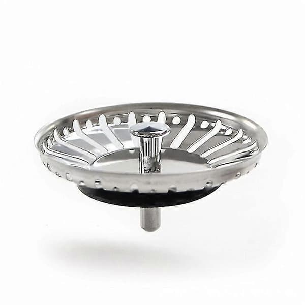 2 stk. vask sil/vask plugg vask stopper hull kjøkken/bad sil diameter 84mm med kuleende, rustfritt stål