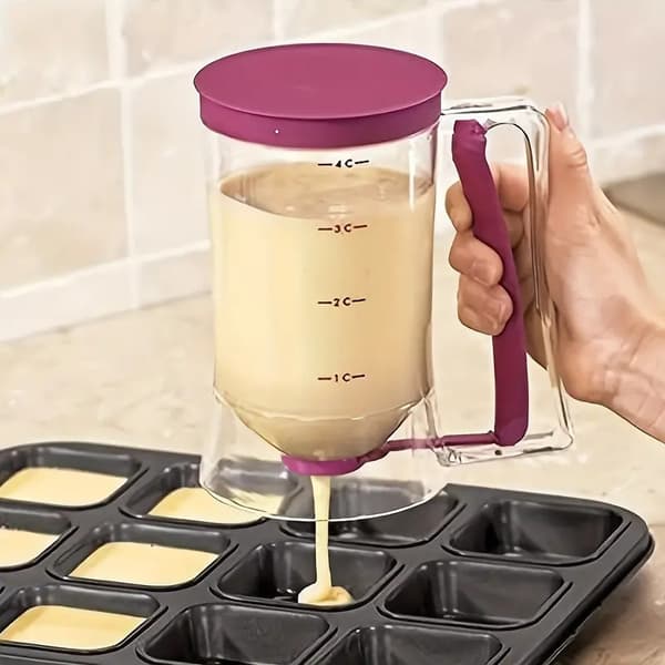 Deigdispenser med målebeger purple