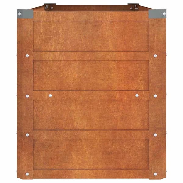 vidaXL Plantekasse rusten 100x40x45 cm, rustfritt stål, brun