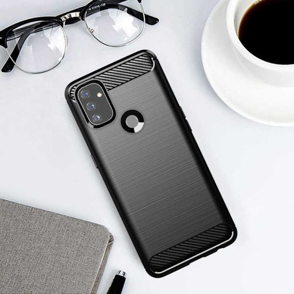 Oneplus Nord N100 Stöttåligt Stötdämpande Skal SlimCarbon Svart