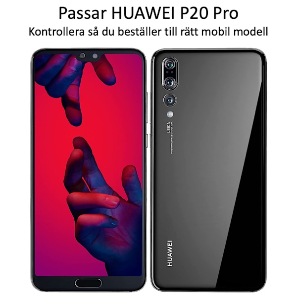 Huawei P20 Pro skärmskydd 9H passar skal fodral hörlurar - Transparent Huawei P20 Pro