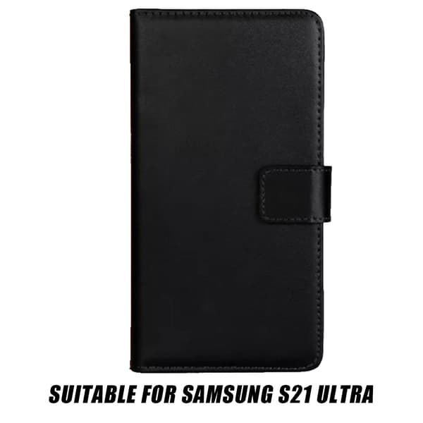 Samsung Galaxy S21/S21FE/S21+/S21Ultra lompakkokotelo - Musta S21 Ultra