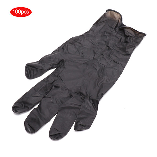 Handskar i syntetiskt material för allergifri hantering, texturerad yta, puderfria nitrilhandskar, ergonomisk design (100 st)